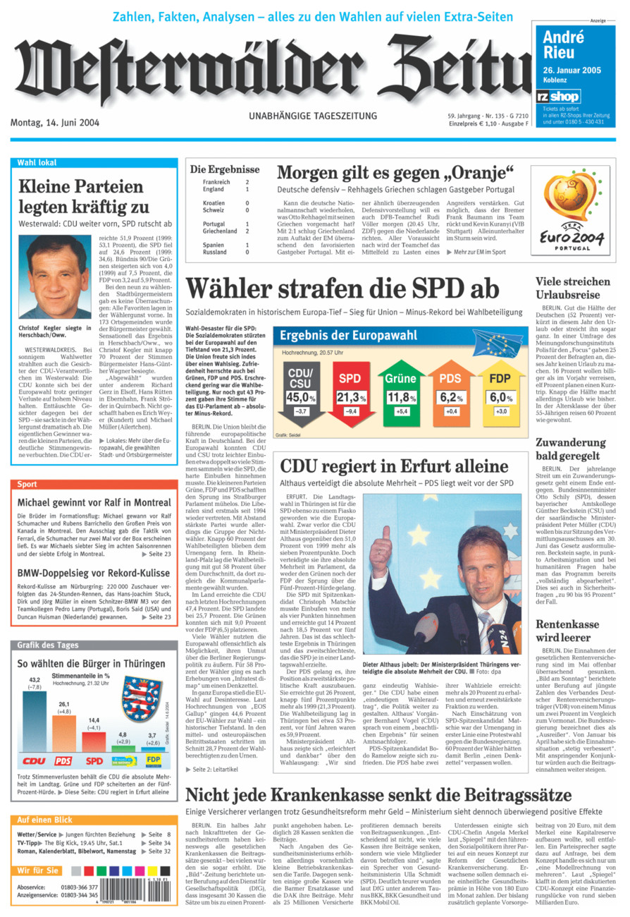 Westerwälder Zeitung vom Montag, 14.06.2004