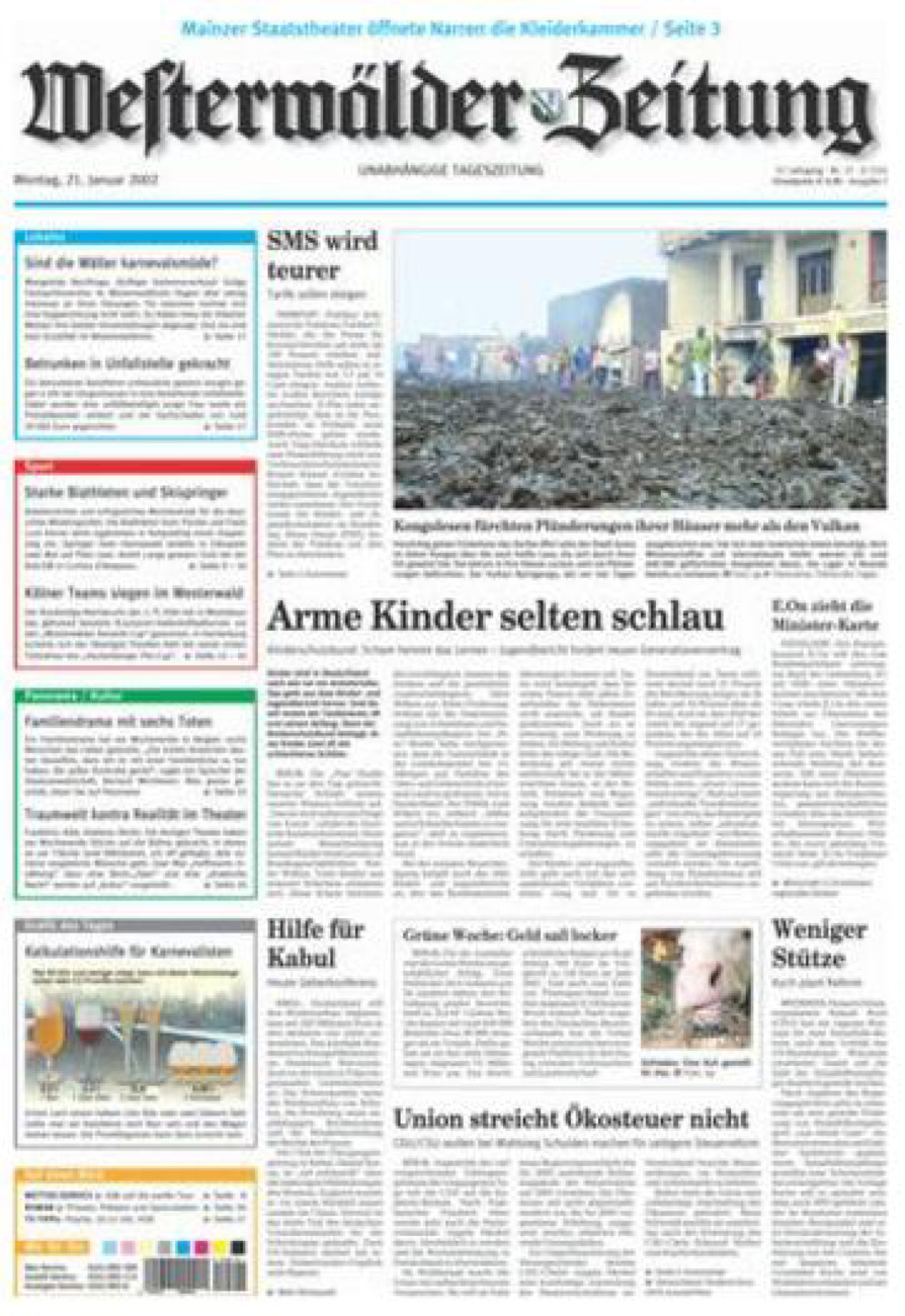 Westerwälder Zeitung vom Montag, 21.01.2002