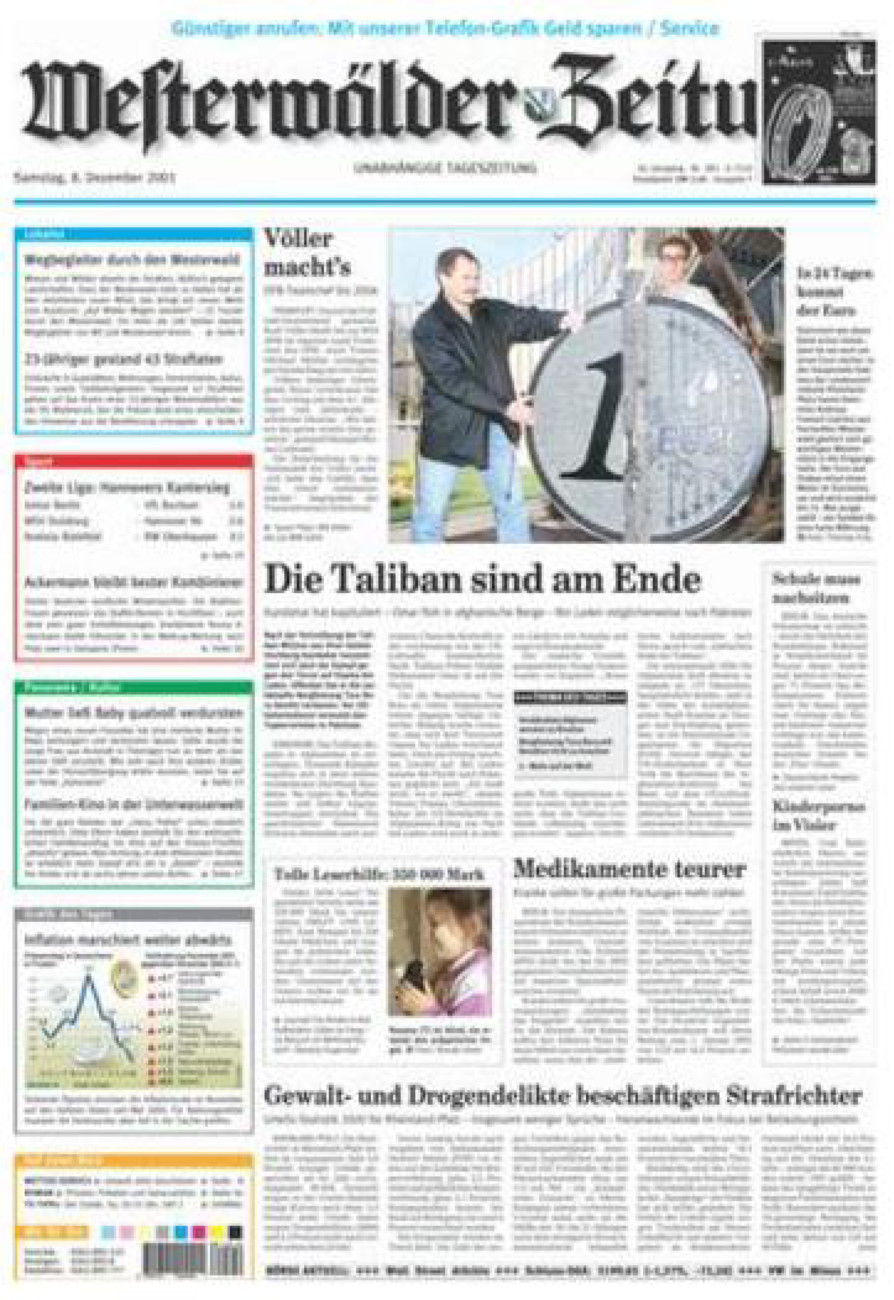 Westerwälder Zeitung vom Samstag, 08.12.2001