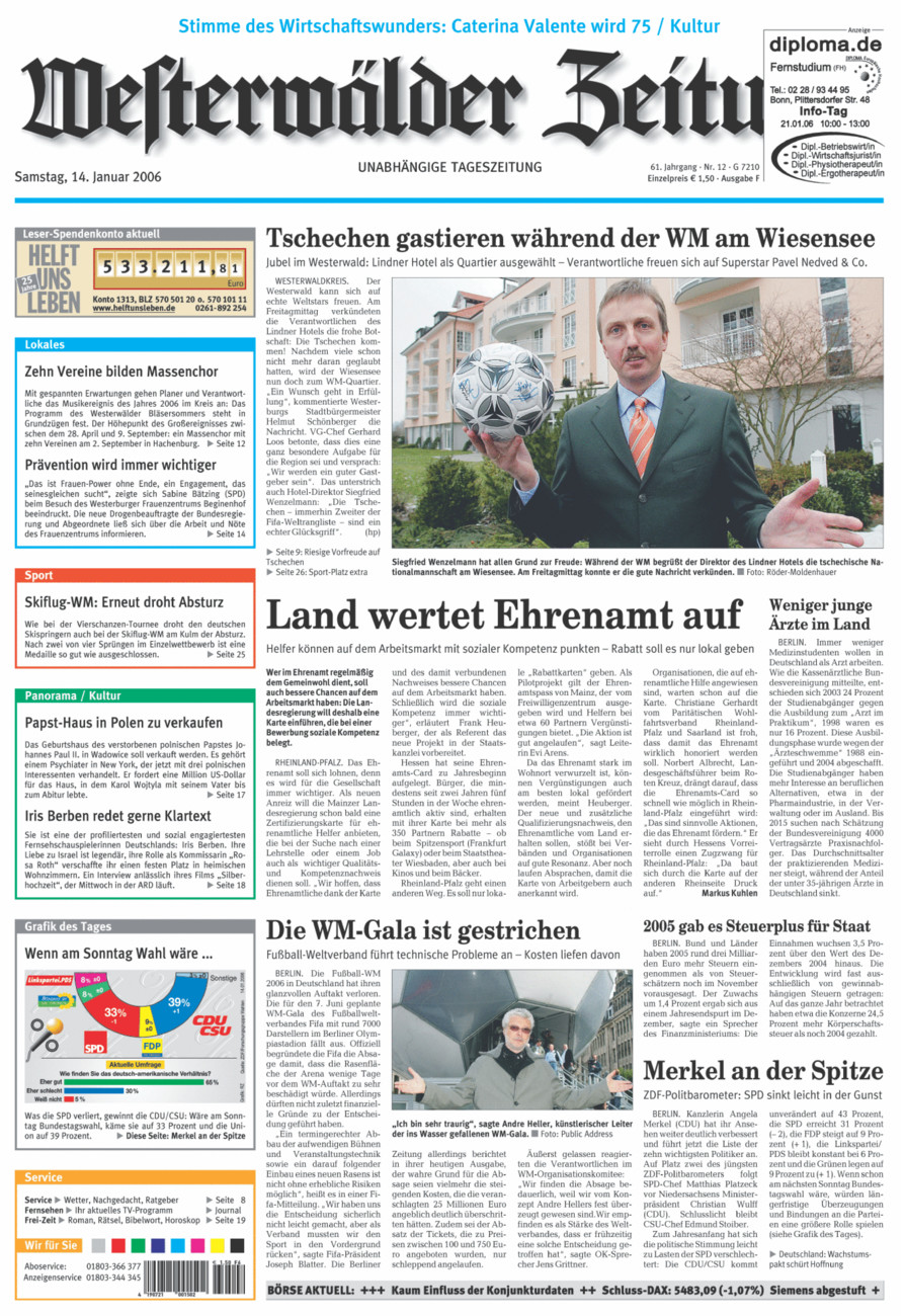 Westerwälder Zeitung vom Samstag, 14.01.2006