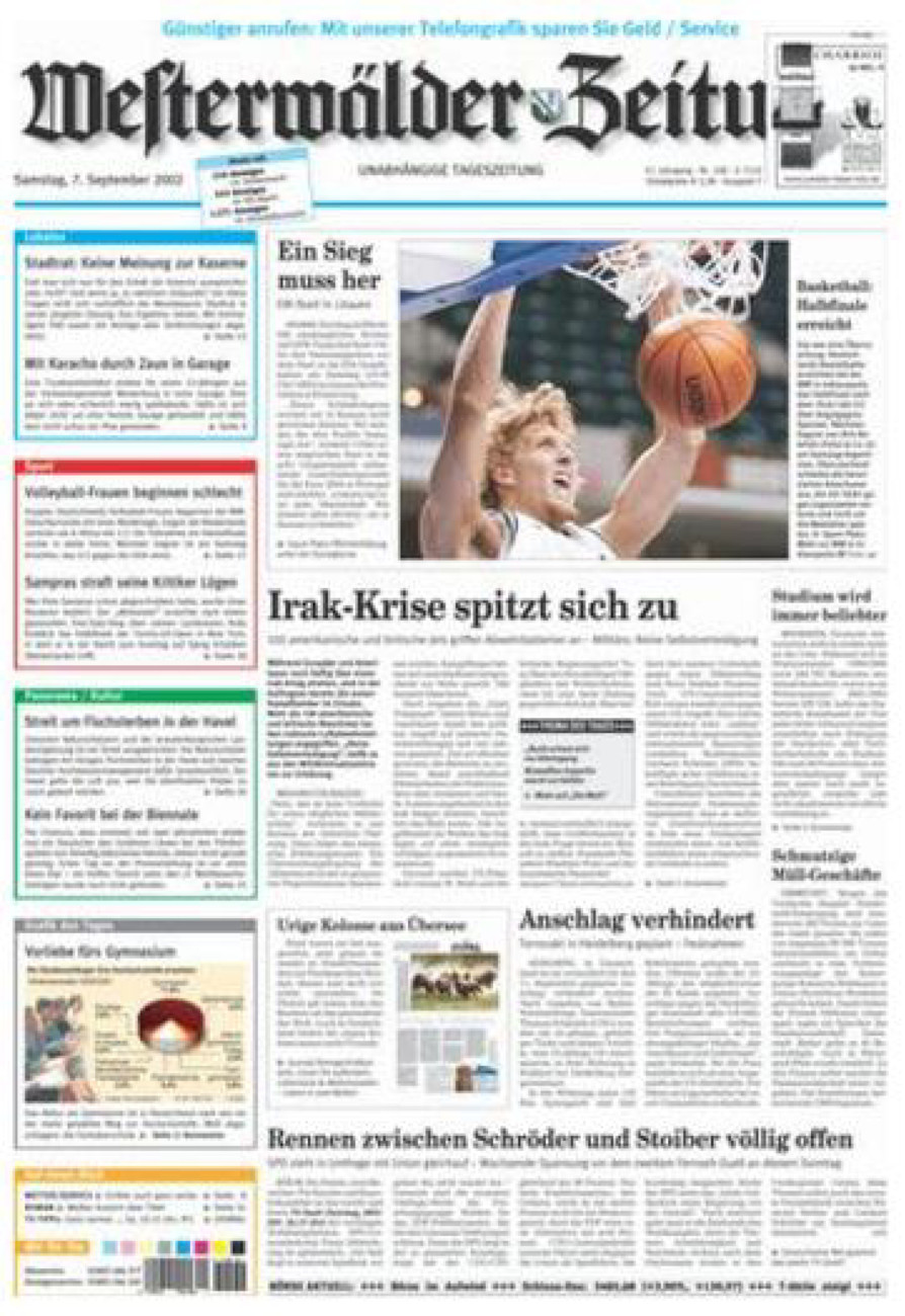 Westerwälder Zeitung vom Samstag, 07.09.2002
