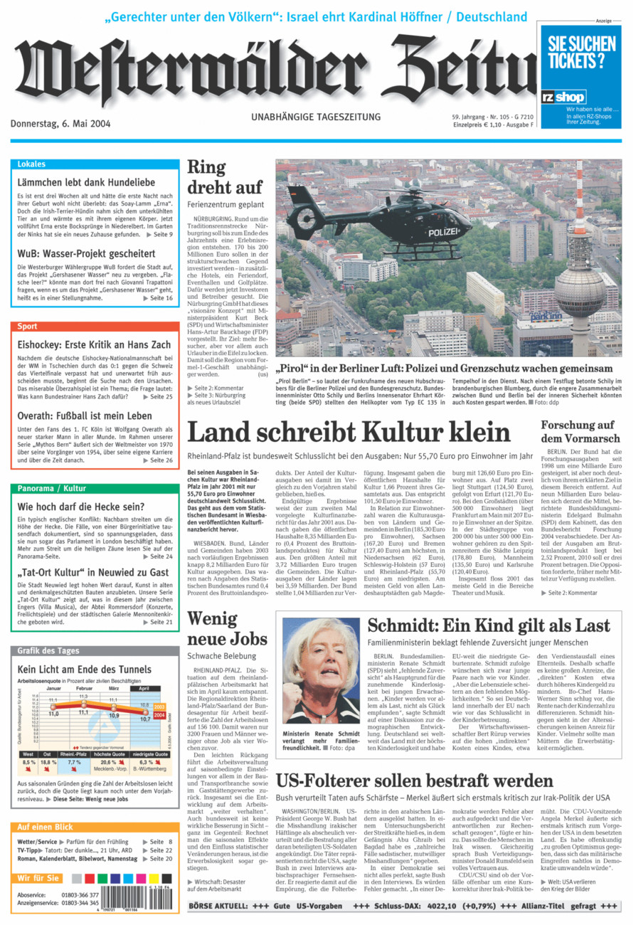 Westerwälder Zeitung vom Donnerstag, 06.05.2004