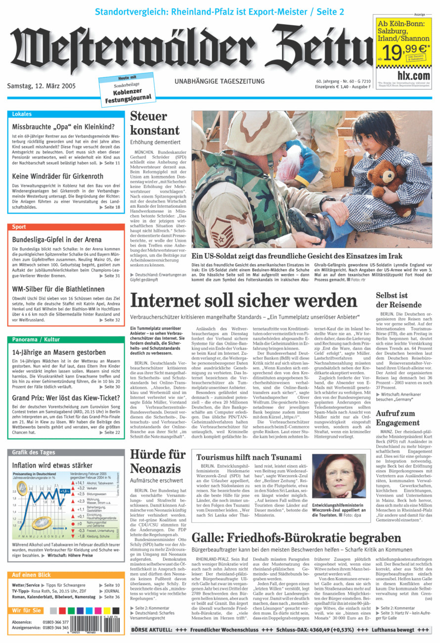 Westerwälder Zeitung vom Samstag, 12.03.2005