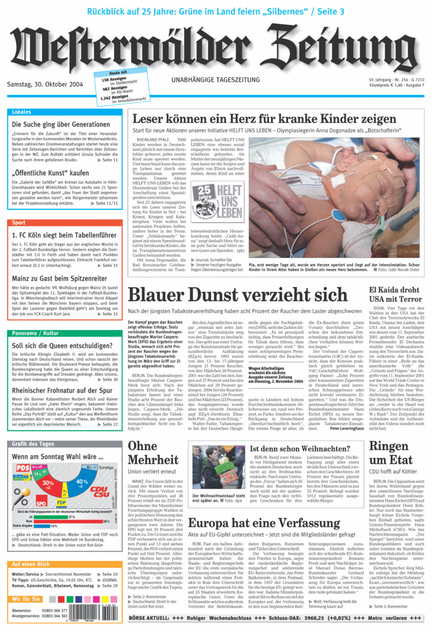 Westerwälder Zeitung vom Samstag, 30.10.2004