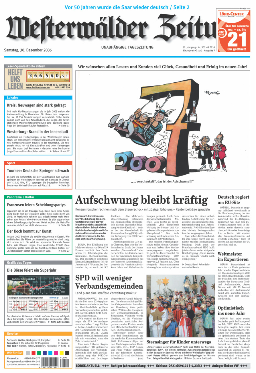 Westerwälder Zeitung vom Samstag, 30.12.2006