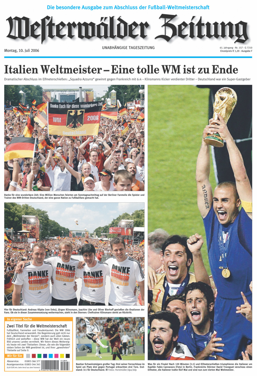 Westerwälder Zeitung vom Montag, 10.07.2006