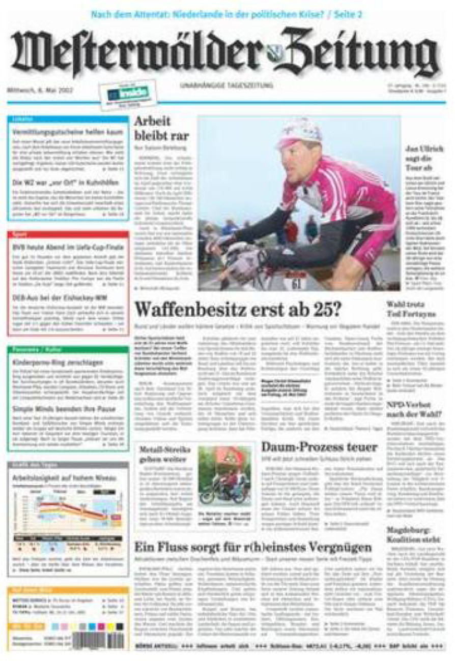 Westerwälder Zeitung vom Mittwoch, 08.05.2002