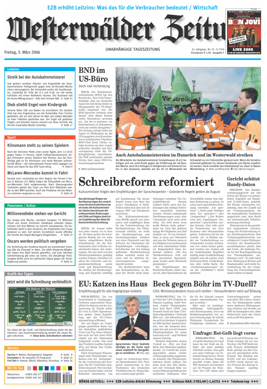 Westerwälder Zeitung vom Freitag, 03.03.2006