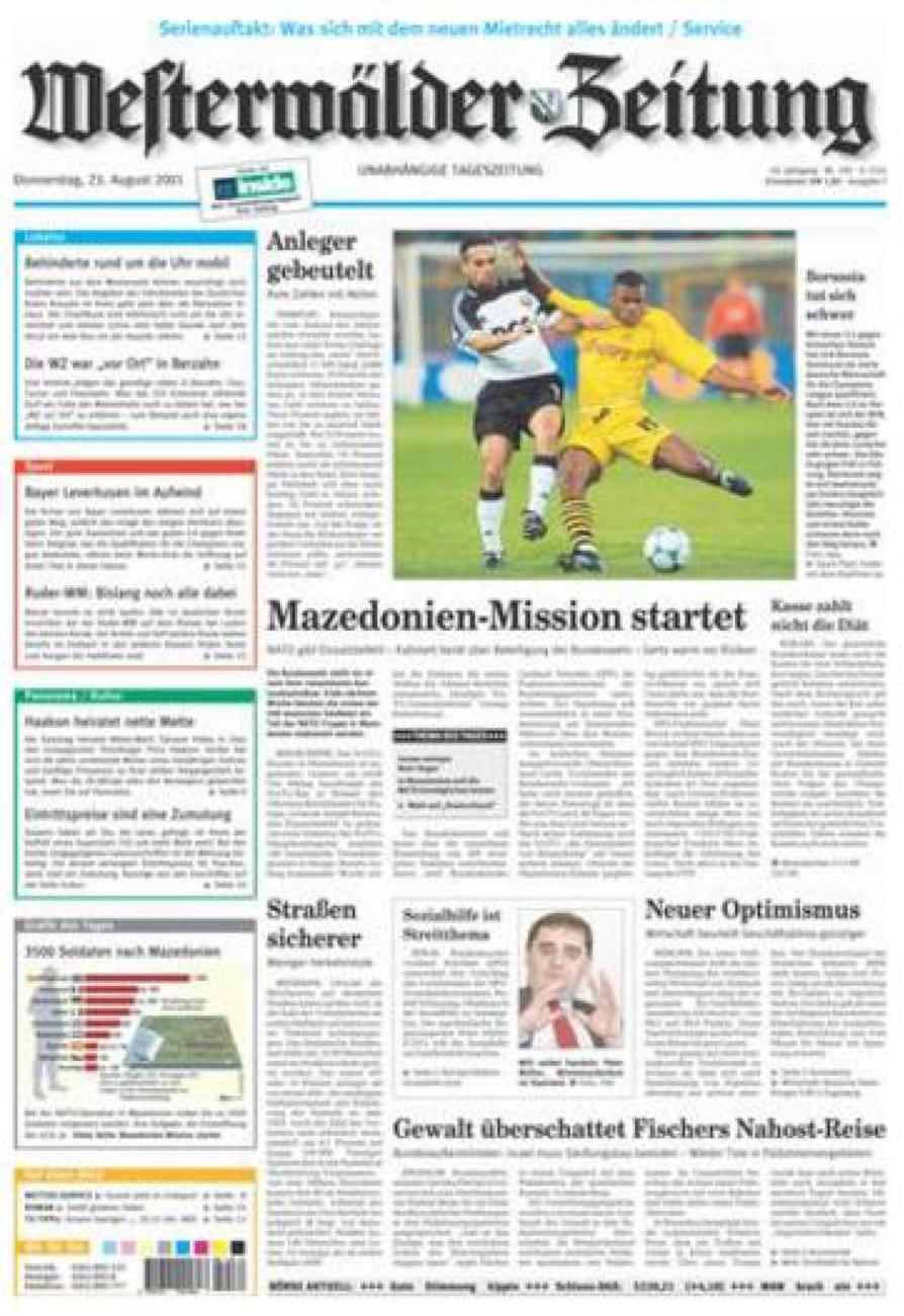 Westerwälder Zeitung vom Donnerstag, 23.08.2001
