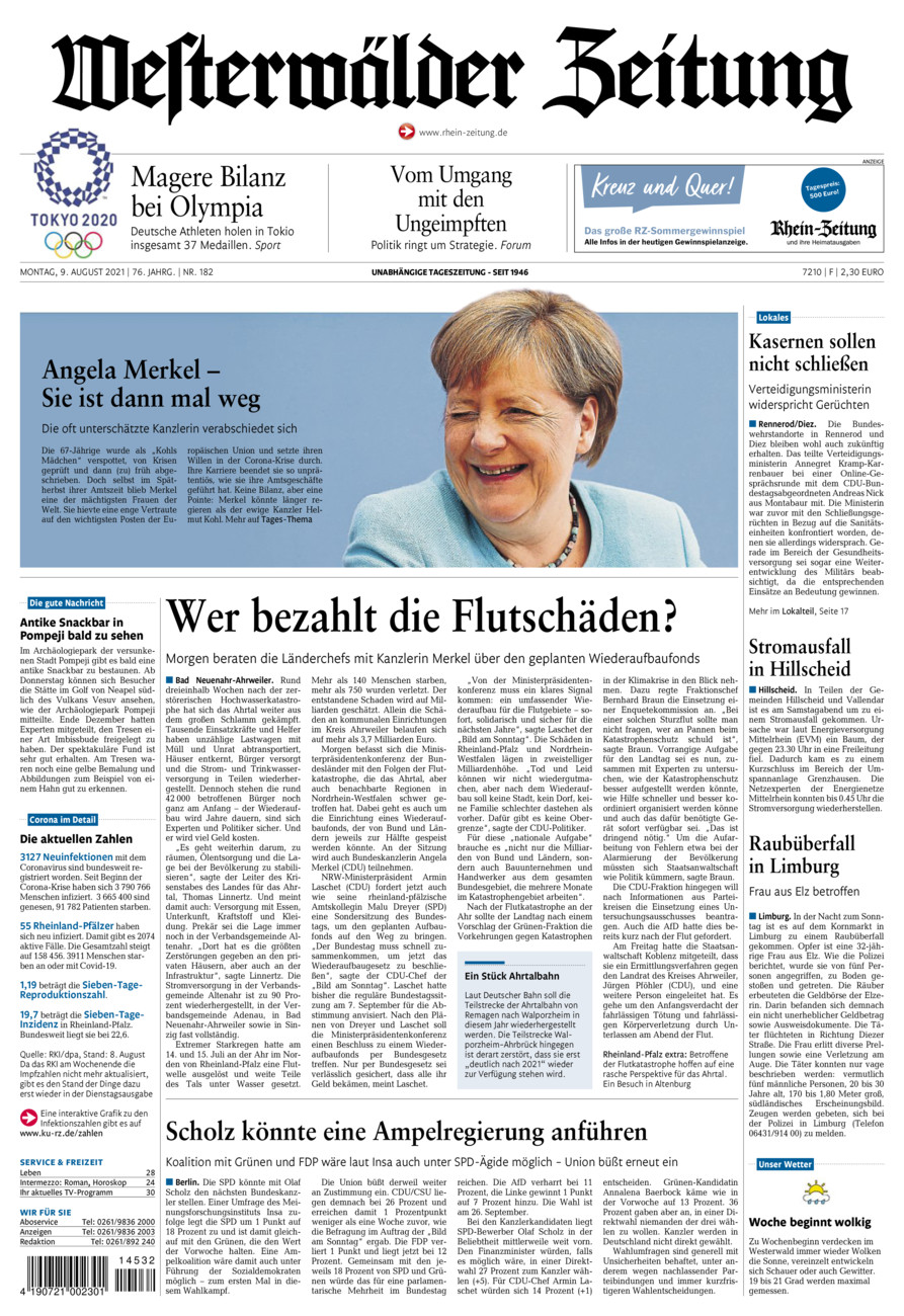 Westerwälder Zeitung vom Montag, 09.08.2021