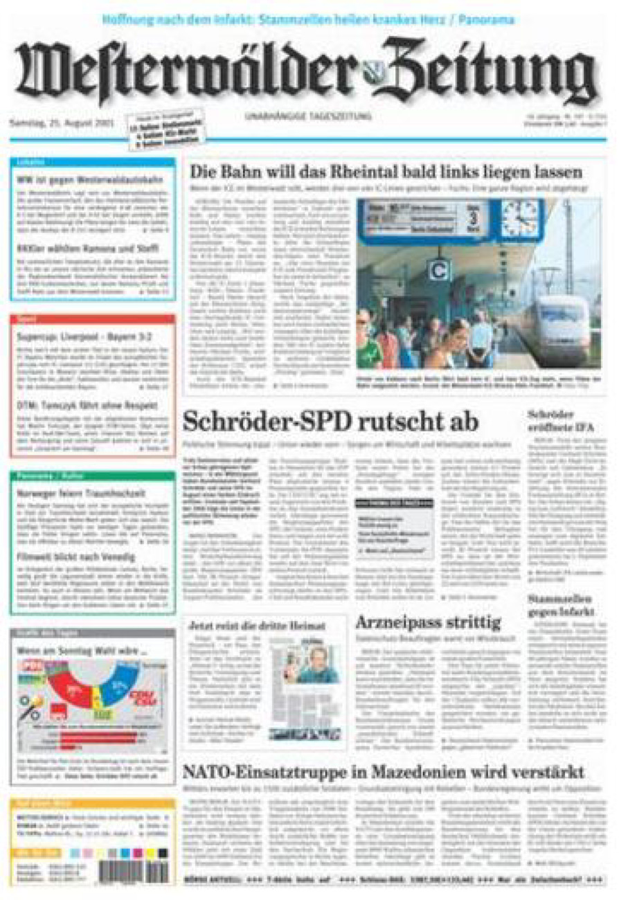 Westerwälder Zeitung vom Samstag, 25.08.2001