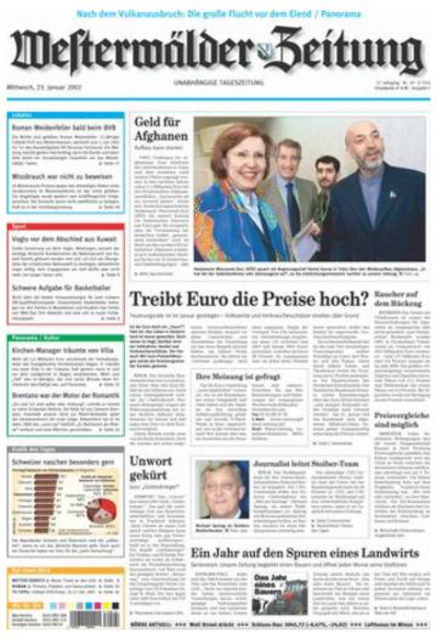 Westerwälder Zeitung vom Mittwoch, 23.01.2002
