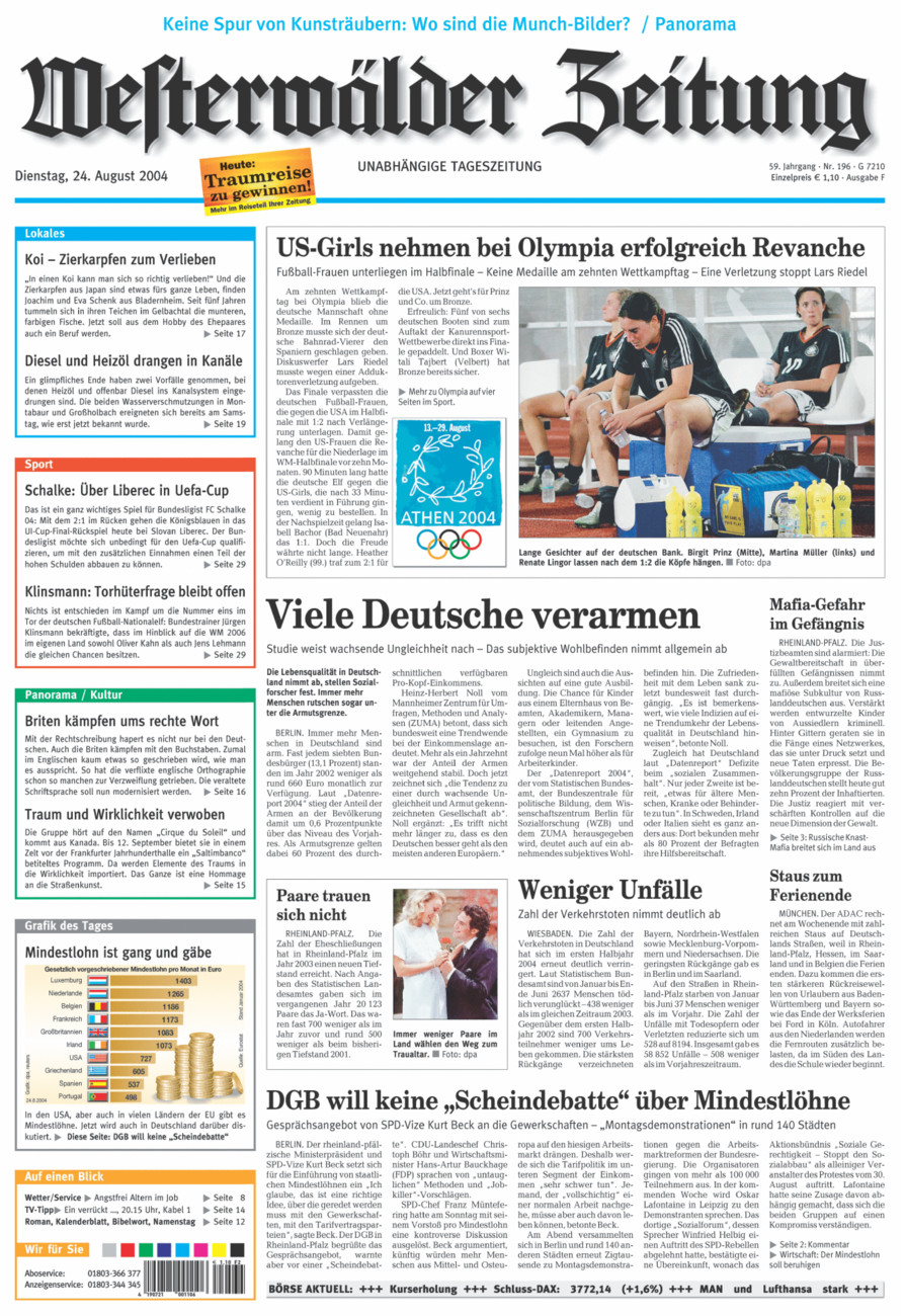 Westerwälder Zeitung vom Dienstag, 24.08.2004