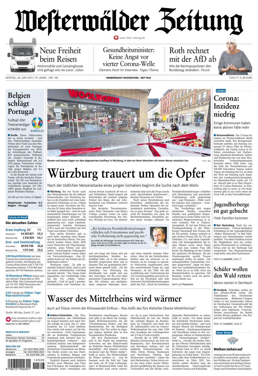 Westerwälder Zeitung vom Montag, 28.06.2021