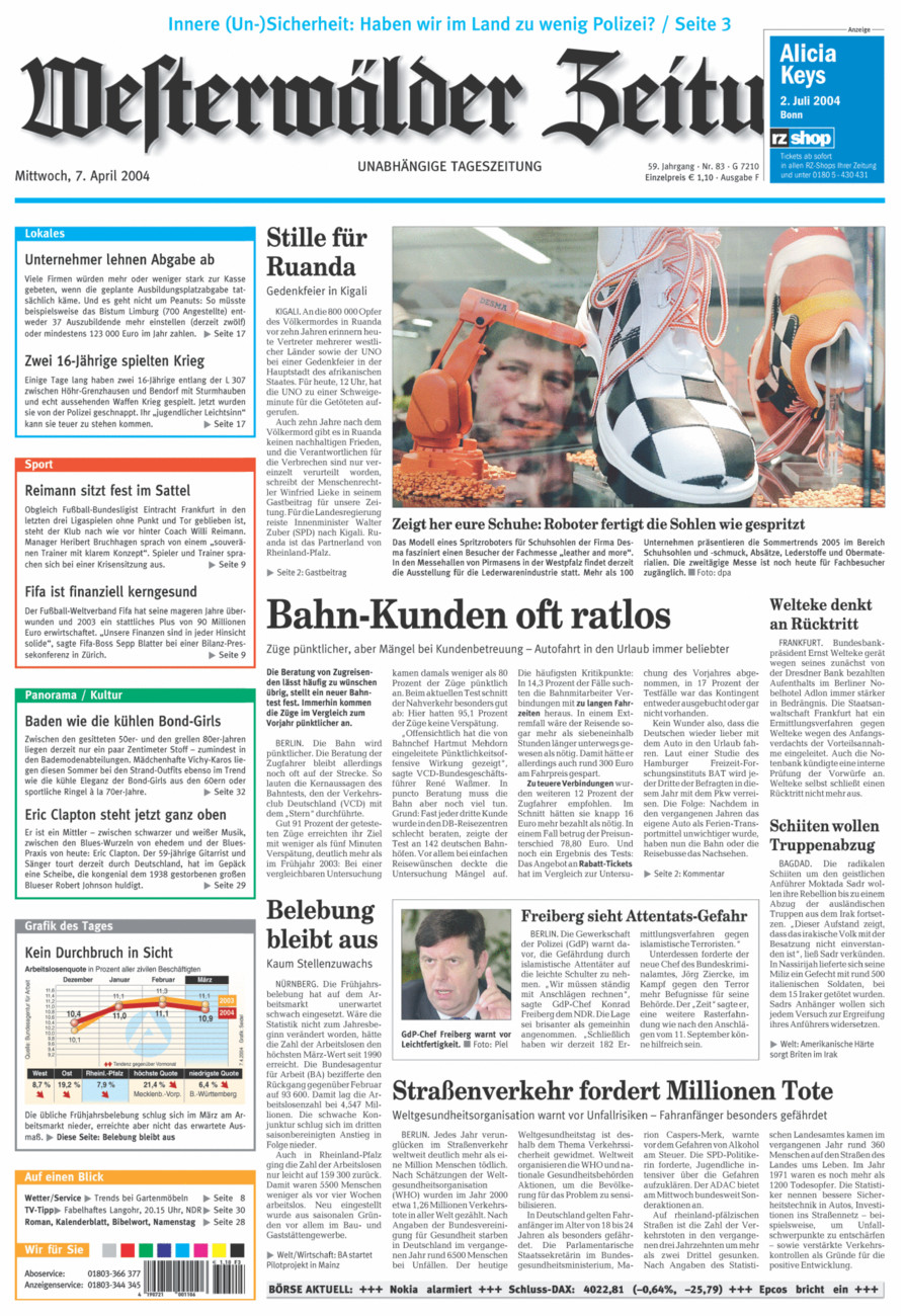 Westerwälder Zeitung vom Mittwoch, 07.04.2004