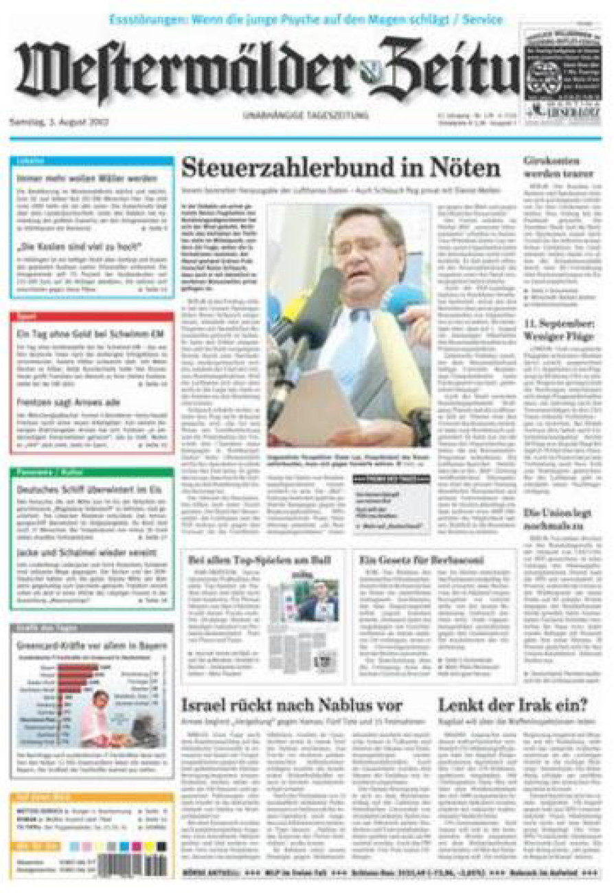 Westerwälder Zeitung vom Samstag, 03.08.2002