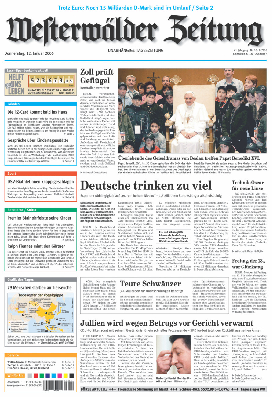 Westerwälder Zeitung vom Donnerstag, 12.01.2006