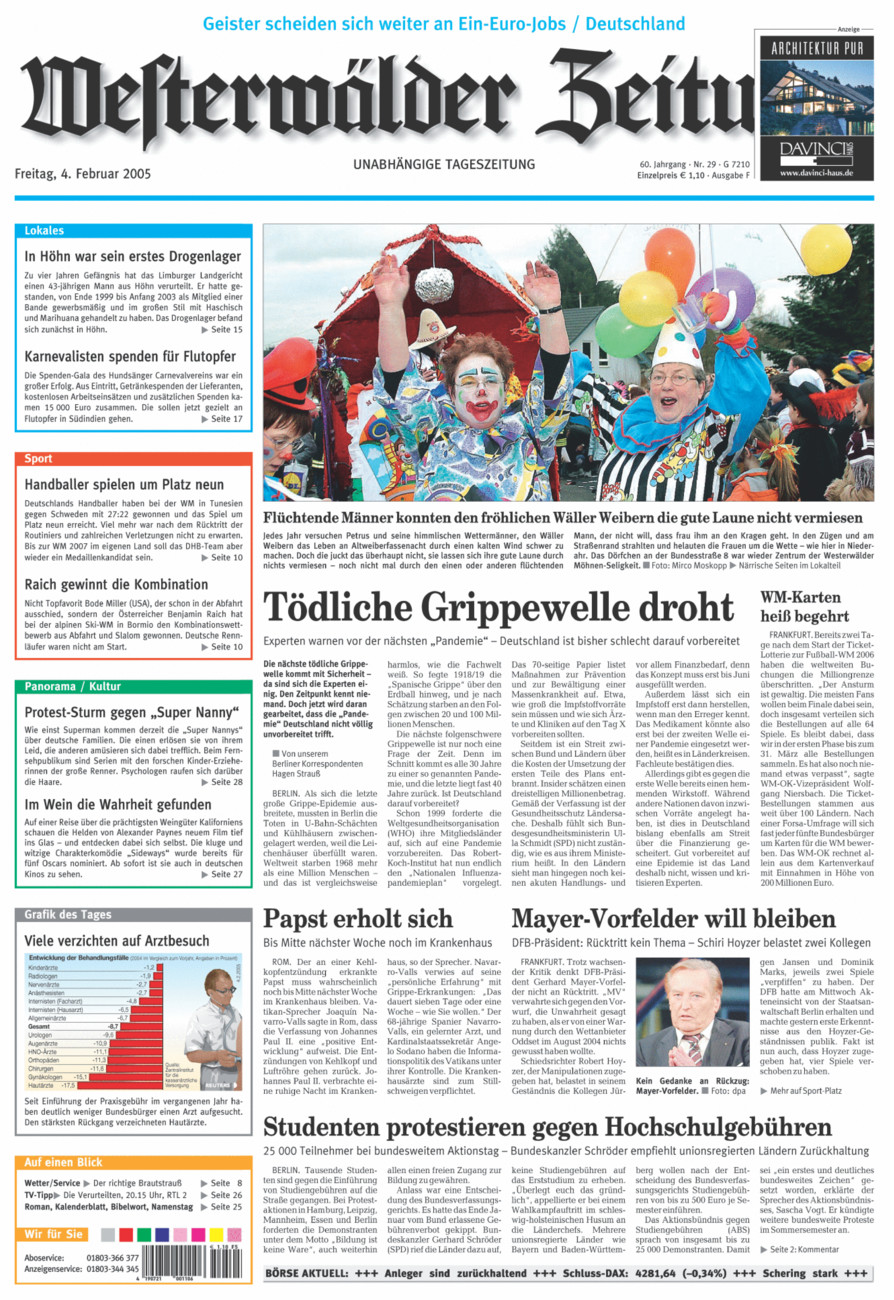 Westerwälder Zeitung vom Freitag, 04.02.2005