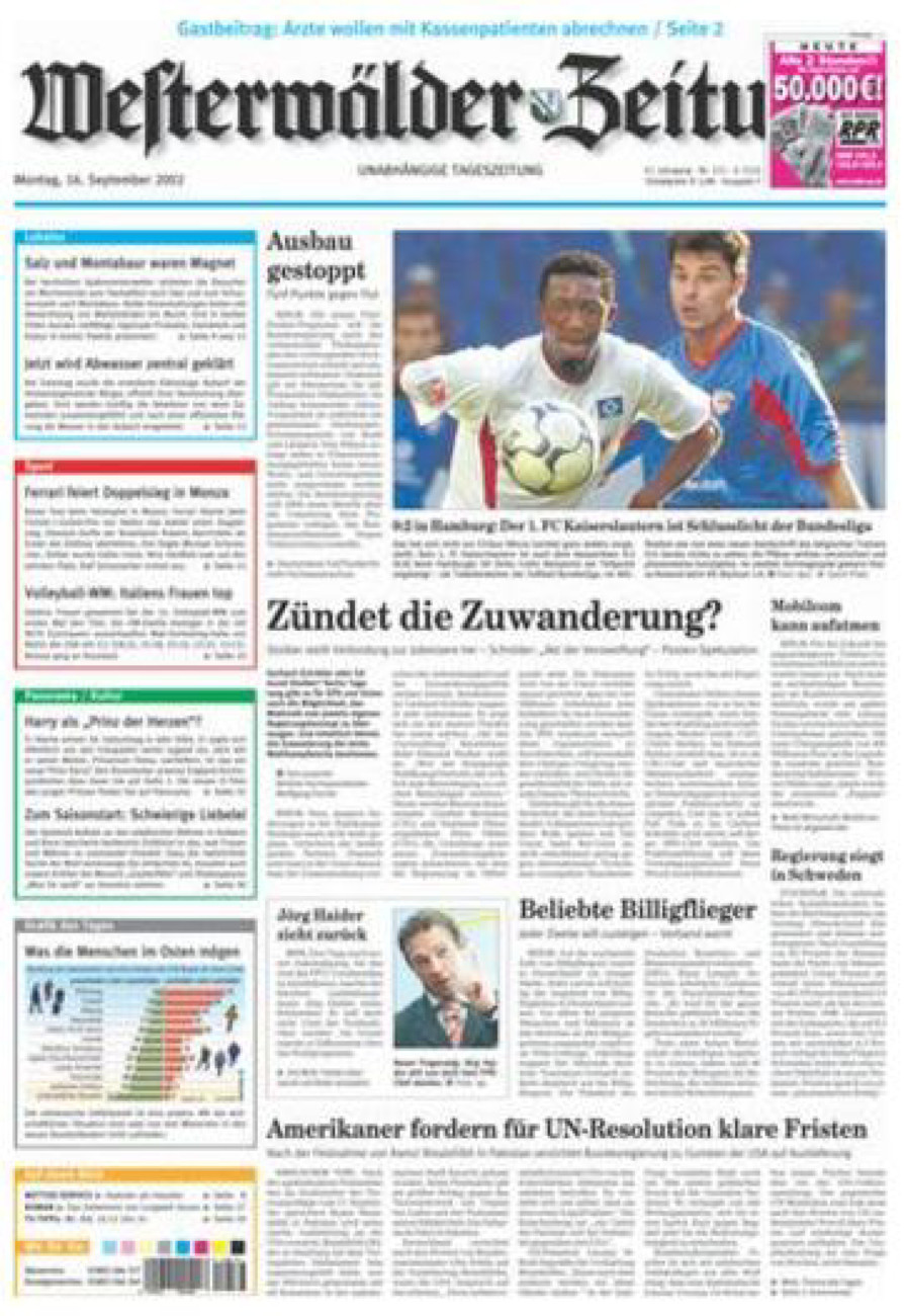 Westerwälder Zeitung vom Montag, 16.09.2002