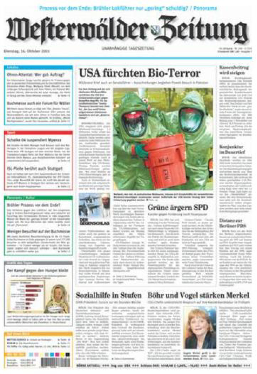 Westerwälder Zeitung vom Dienstag, 16.10.2001