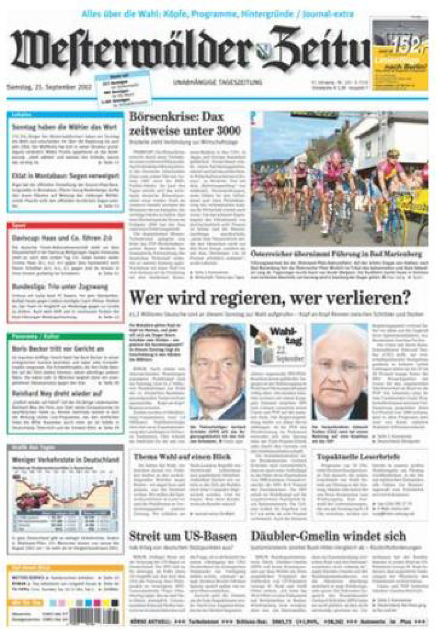 Westerwälder Zeitung vom Samstag, 21.09.2002