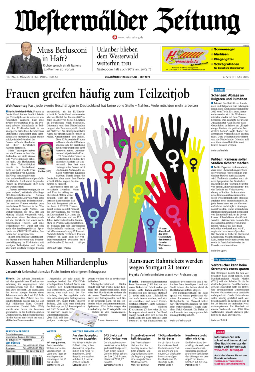 Westerwälder Zeitung vom Freitag, 08.03.2013