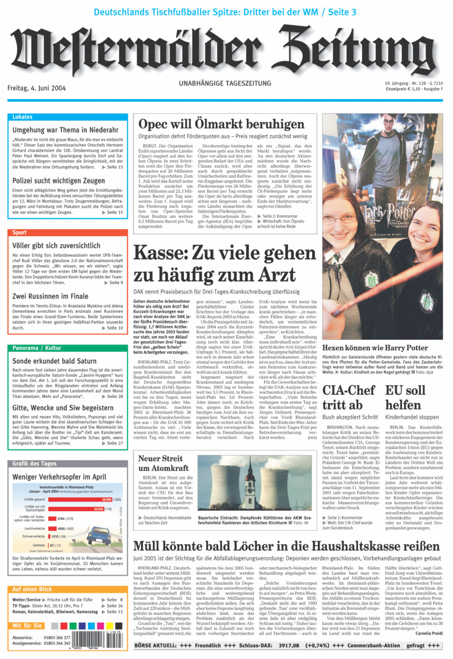 Westerwälder Zeitung vom Freitag, 04.06.2004