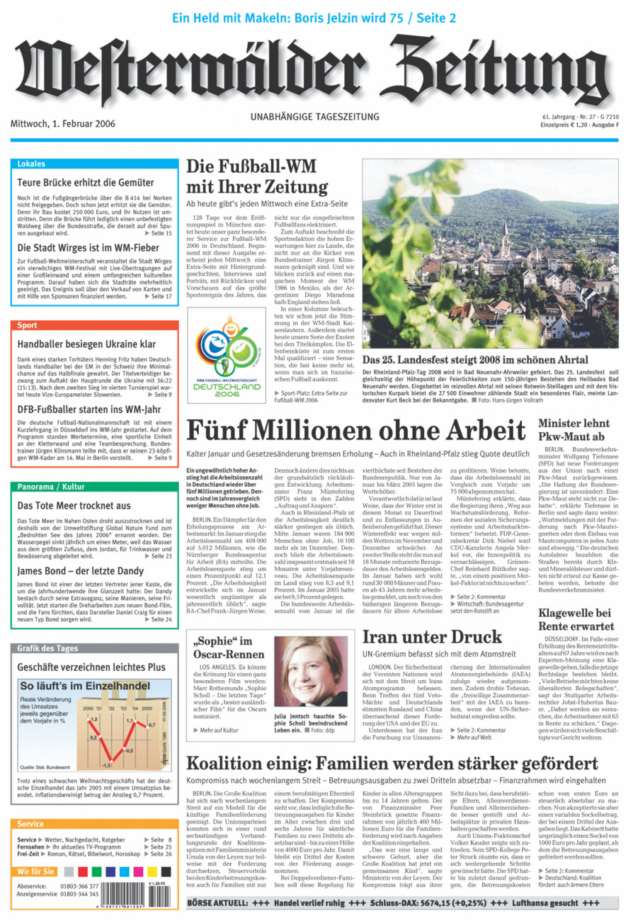 Westerwälder Zeitung vom Mittwoch, 01.02.2006