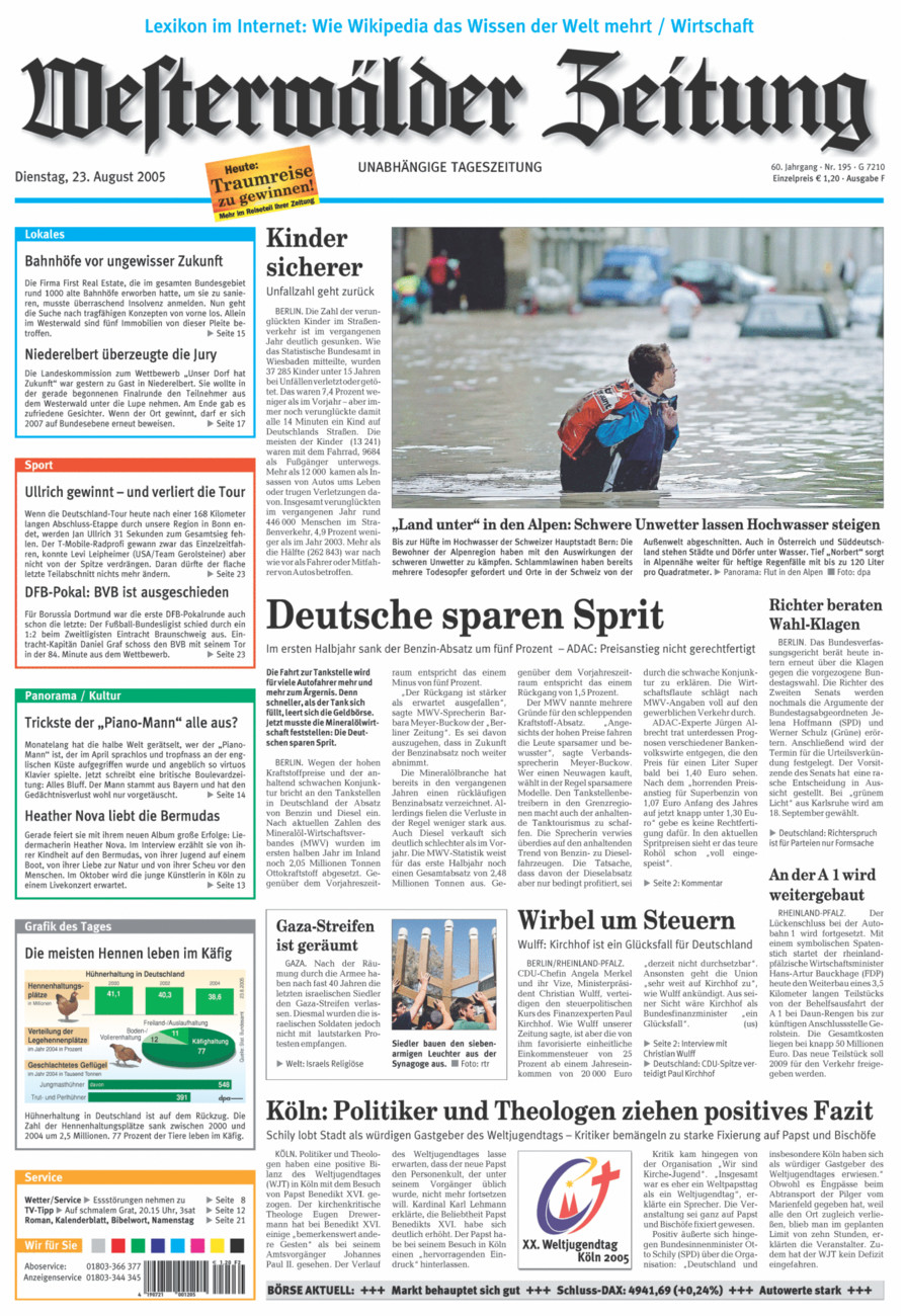 Westerwälder Zeitung vom Dienstag, 23.08.2005