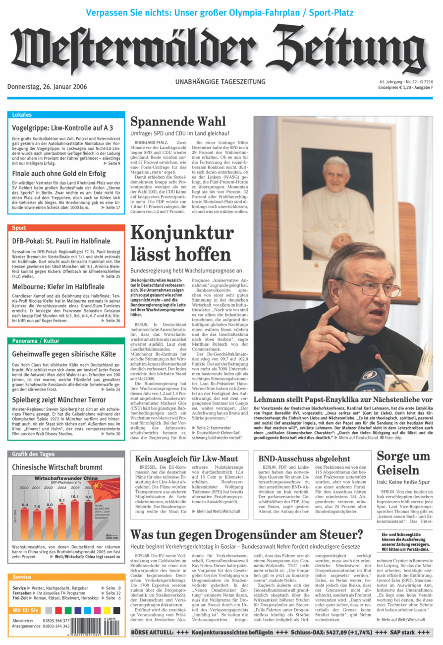 Westerwälder Zeitung vom Donnerstag, 26.01.2006