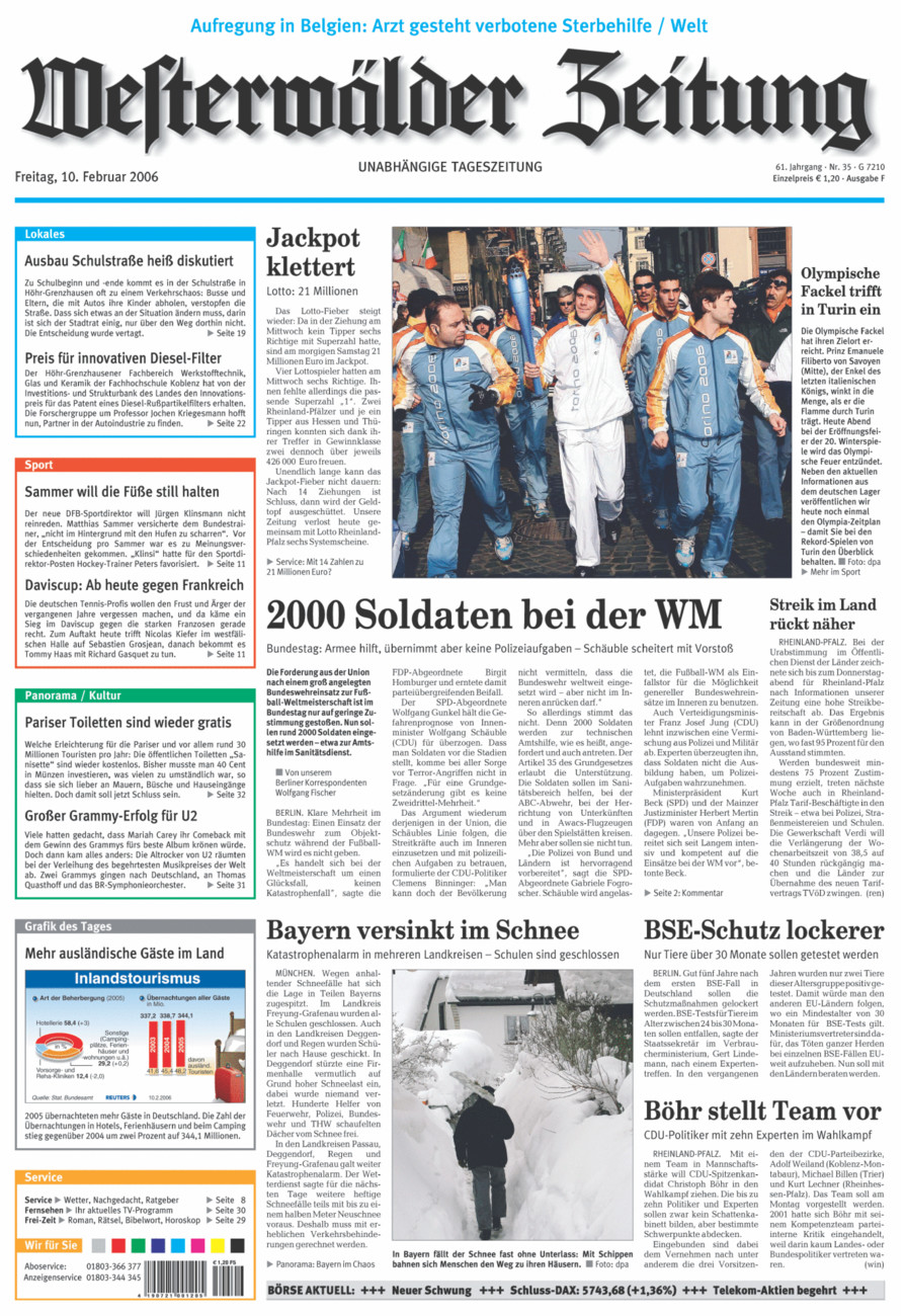 Westerwälder Zeitung vom Freitag, 10.02.2006