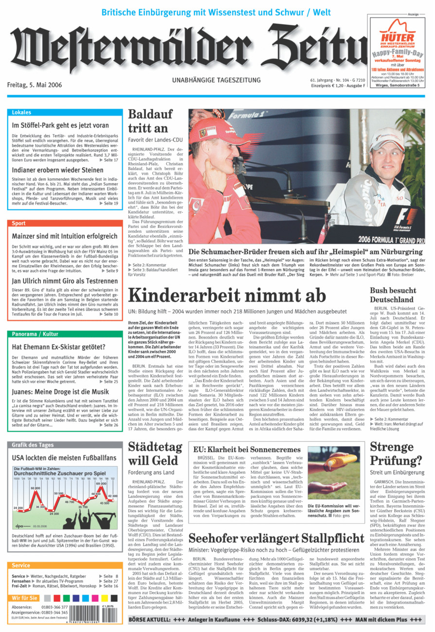 Westerwälder Zeitung vom Freitag, 05.05.2006