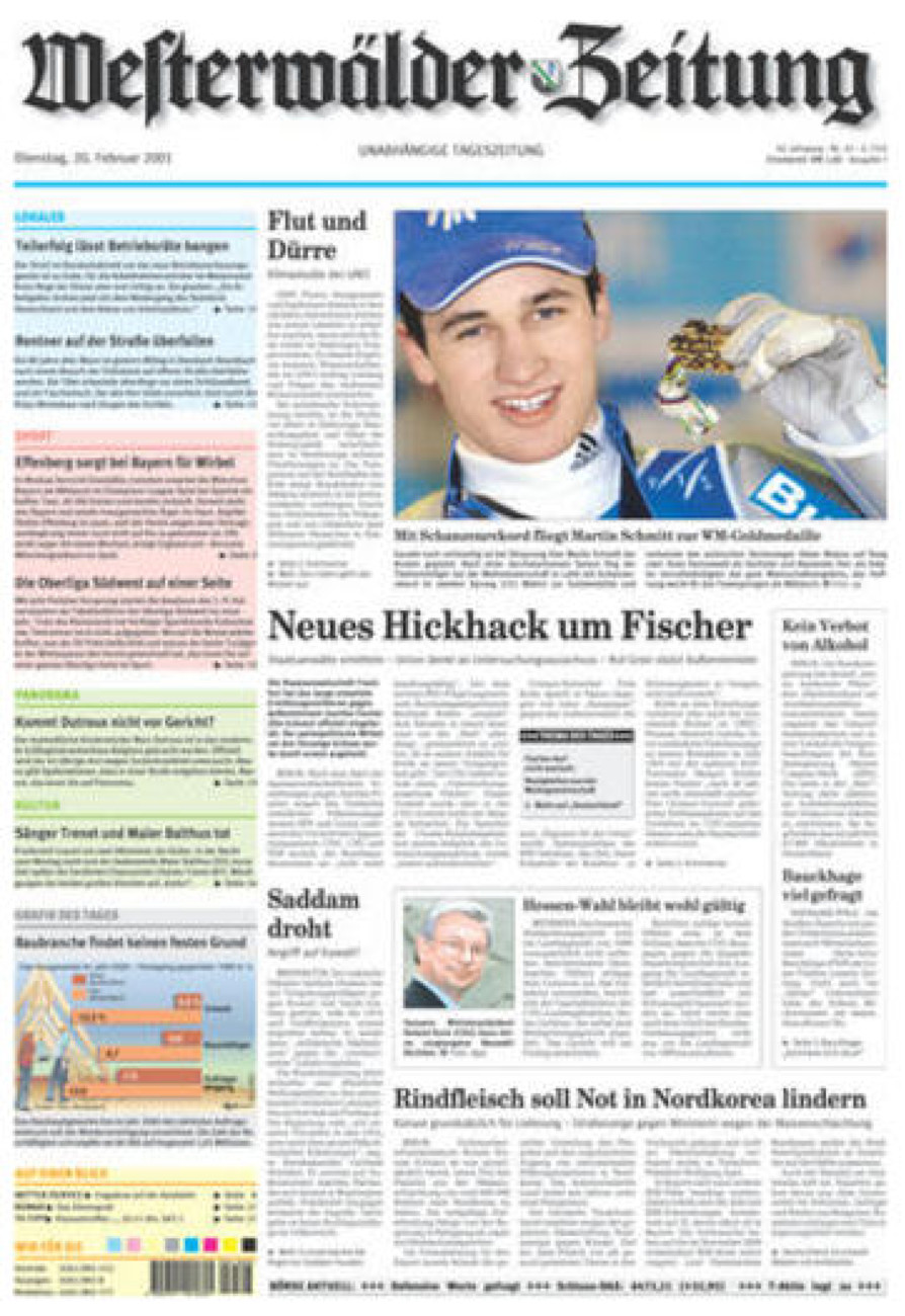 Westerwälder Zeitung vom Dienstag, 20.02.2001