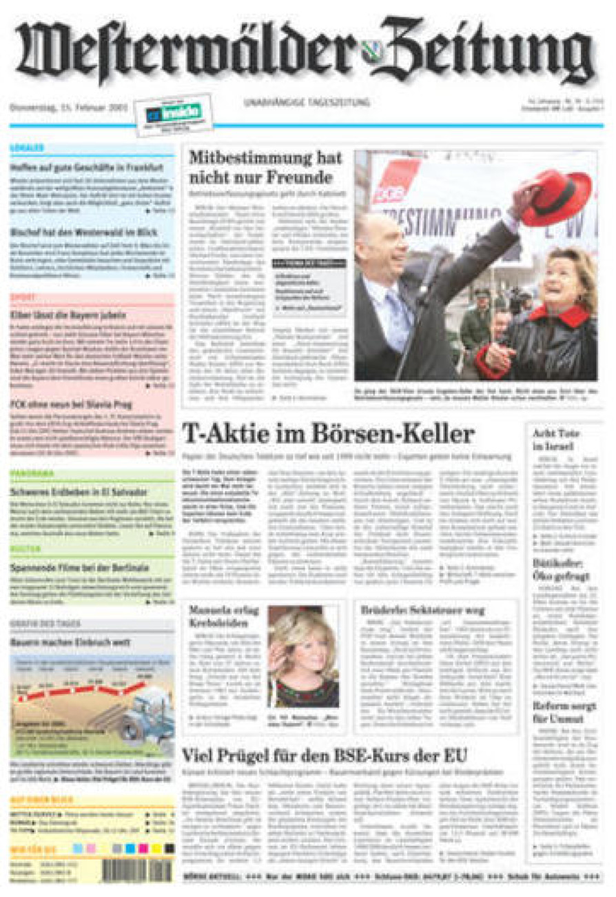 Westerwälder Zeitung vom Donnerstag, 15.02.2001