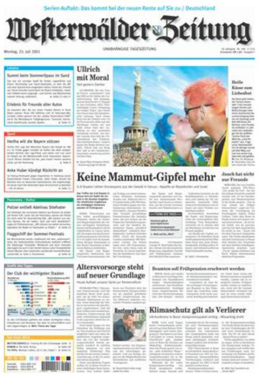 Westerwälder Zeitung vom Montag, 23.07.2001