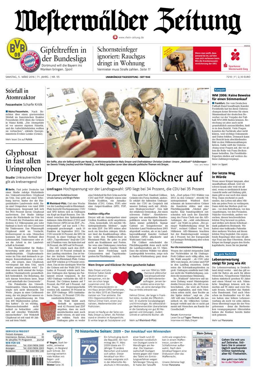 Westerwälder Zeitung vom Samstag, 05.03.2016