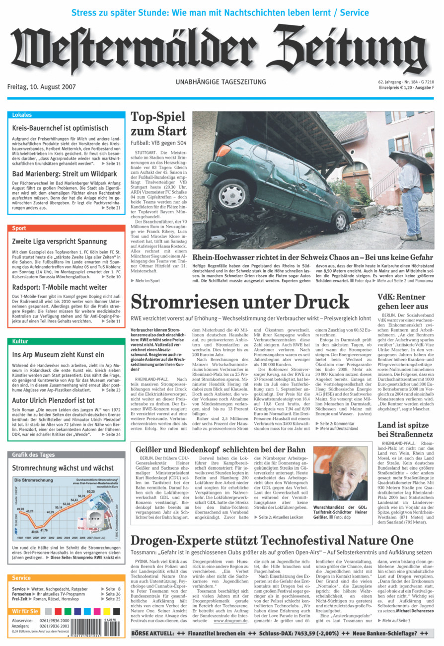 Westerwälder Zeitung vom Freitag, 10.08.2007