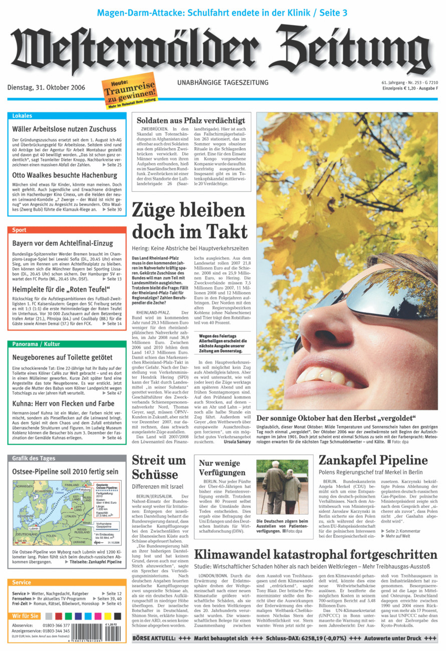 Westerwälder Zeitung vom Dienstag, 31.10.2006