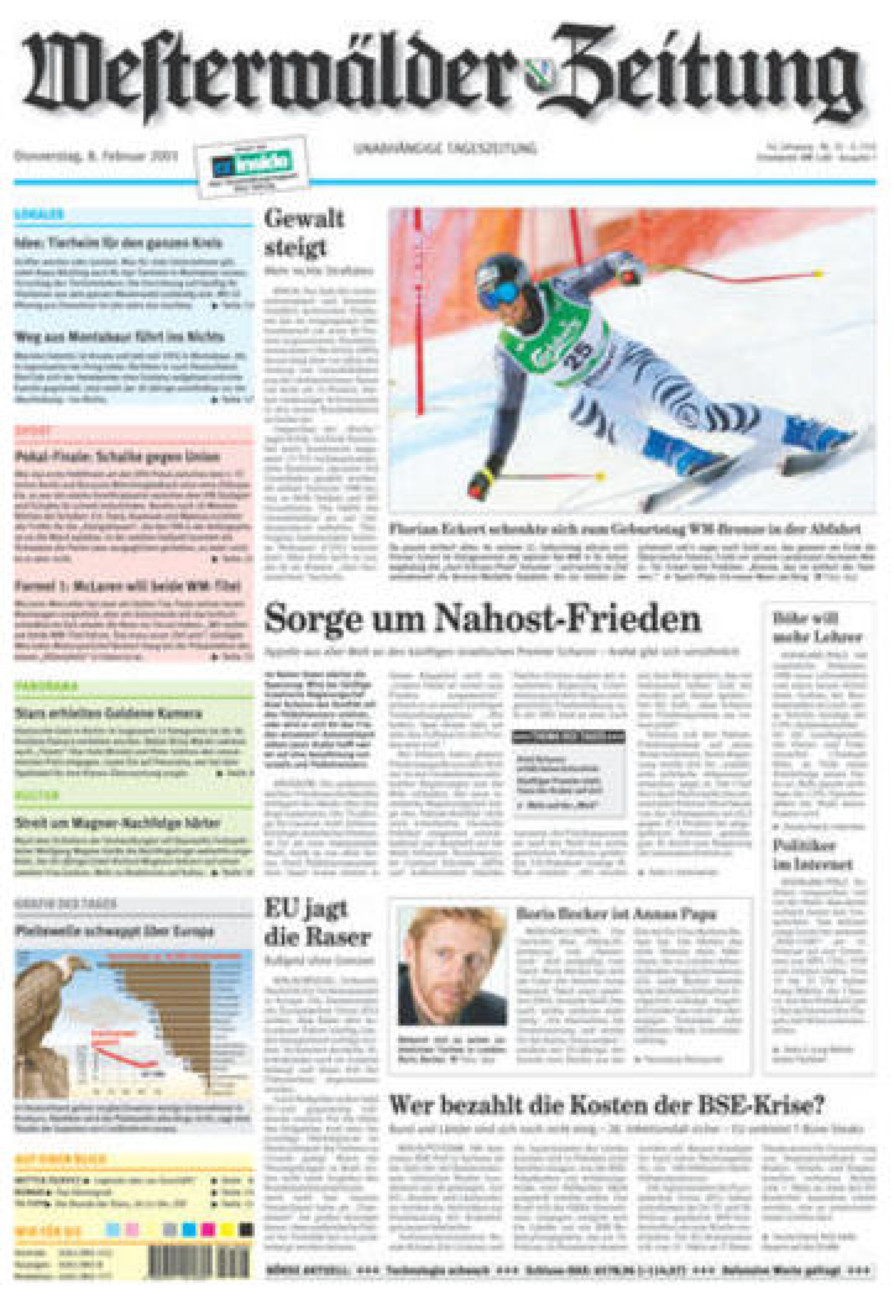 Westerwälder Zeitung vom Donnerstag, 08.02.2001