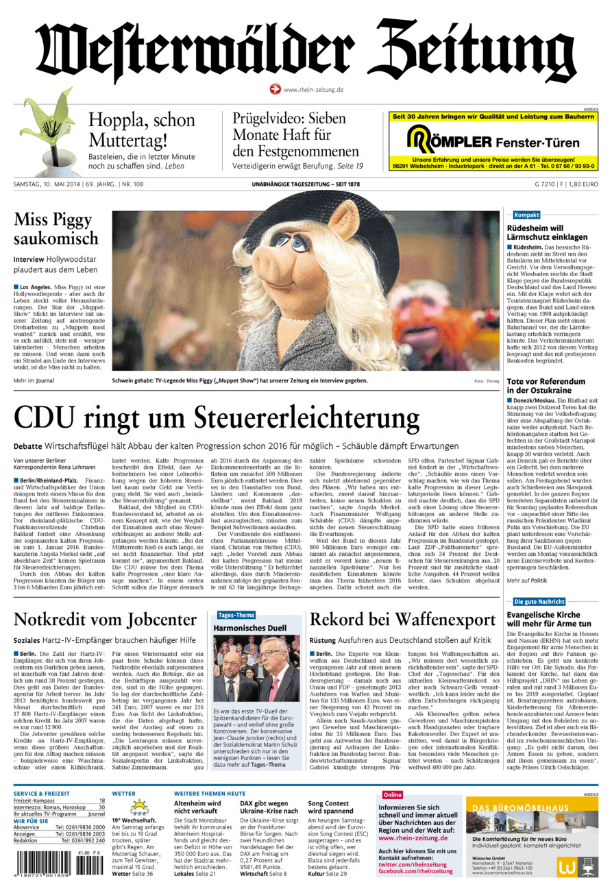 Westerwälder Zeitung vom Samstag, 10.05.2014