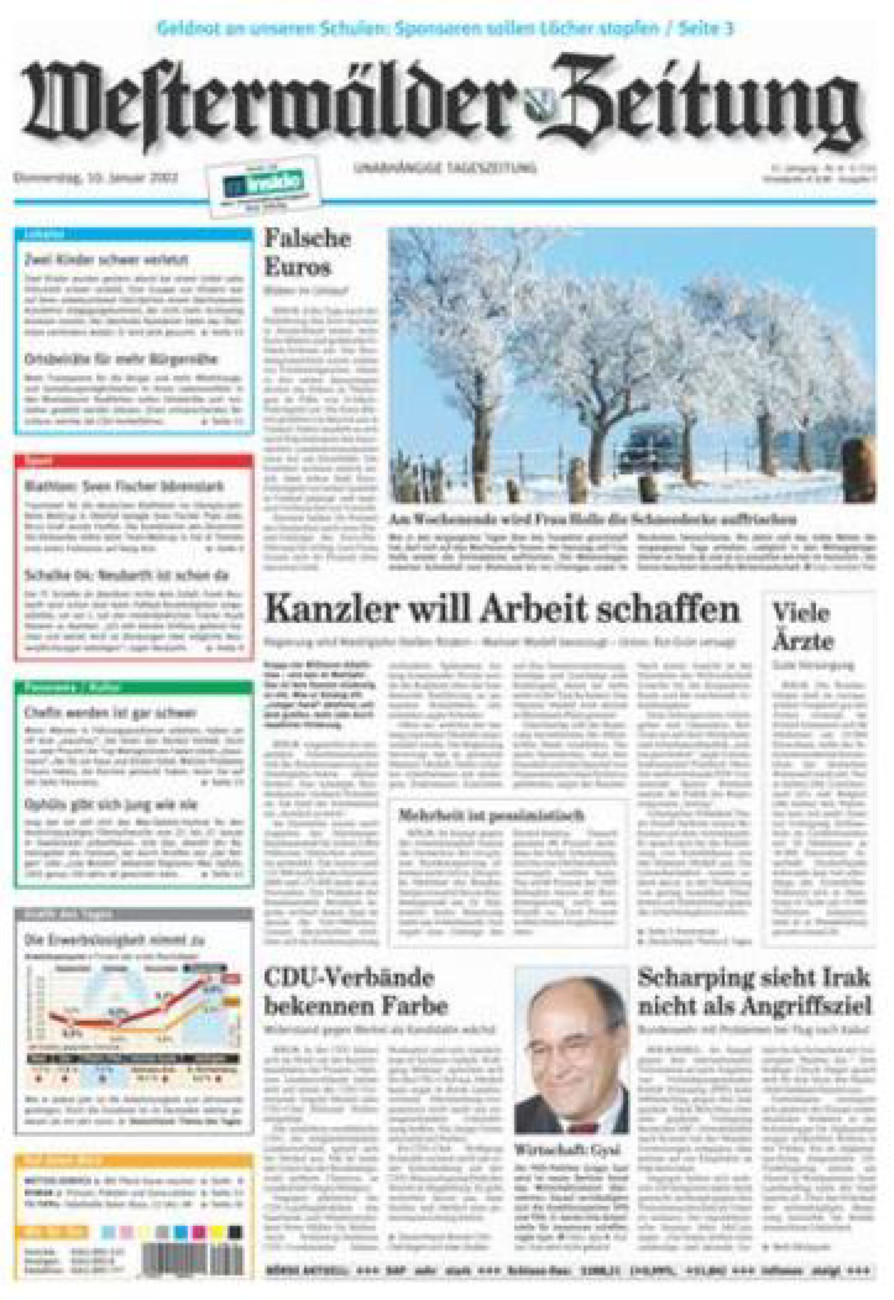 Westerwälder Zeitung vom Donnerstag, 10.01.2002