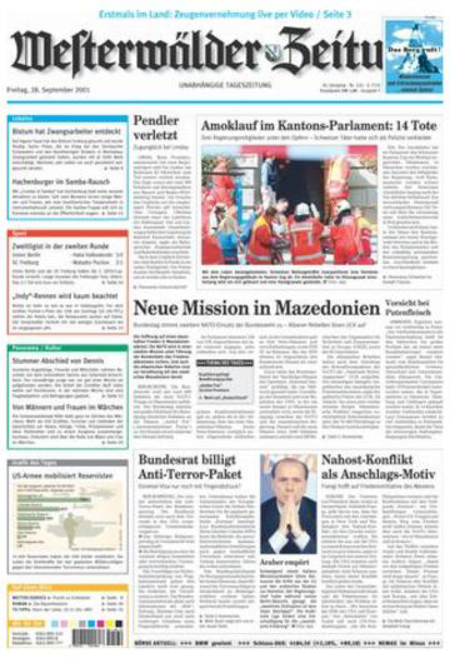 Westerwälder Zeitung vom Freitag, 28.09.2001