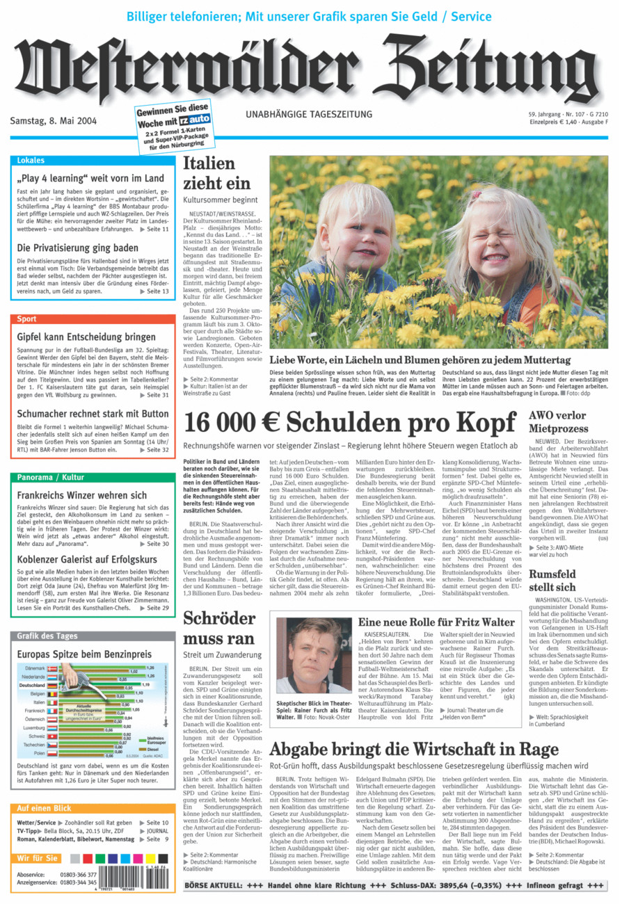 Westerwälder Zeitung vom Samstag, 08.05.2004