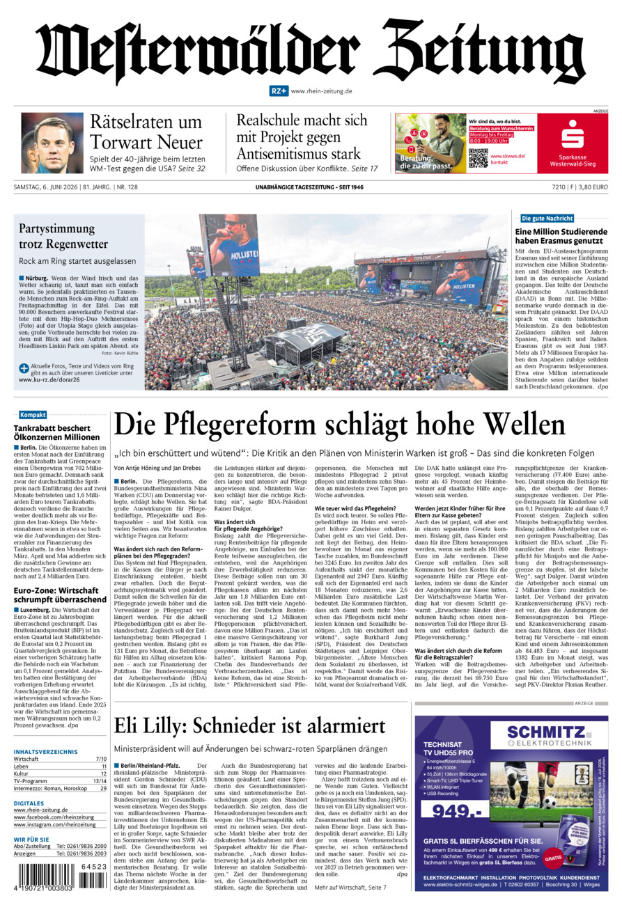 Westerwälder Zeitung vom Samstag, 06.06.2026