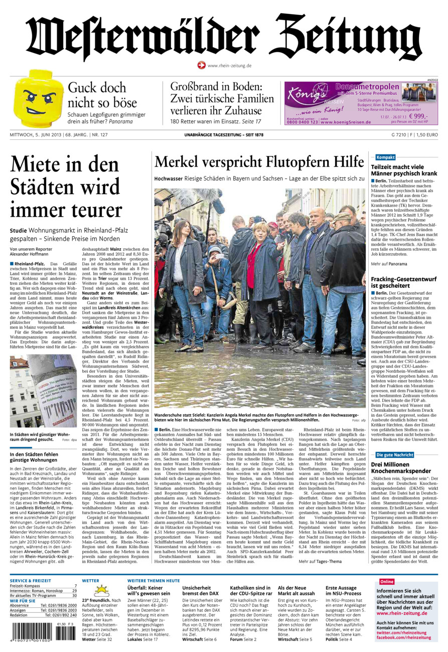 Westerwälder Zeitung vom Mittwoch, 05.06.2013