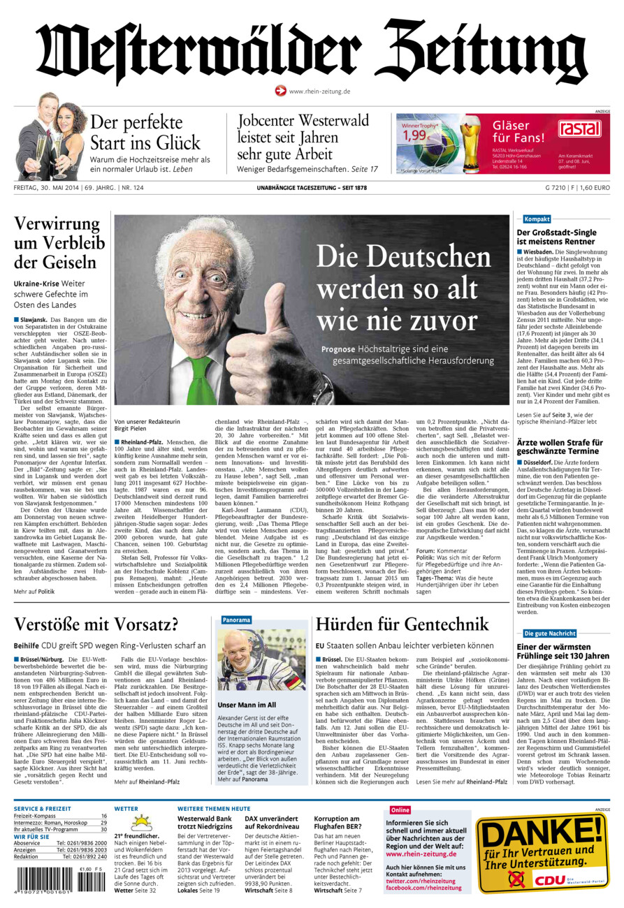 Westerwälder Zeitung vom Freitag, 30.05.2014