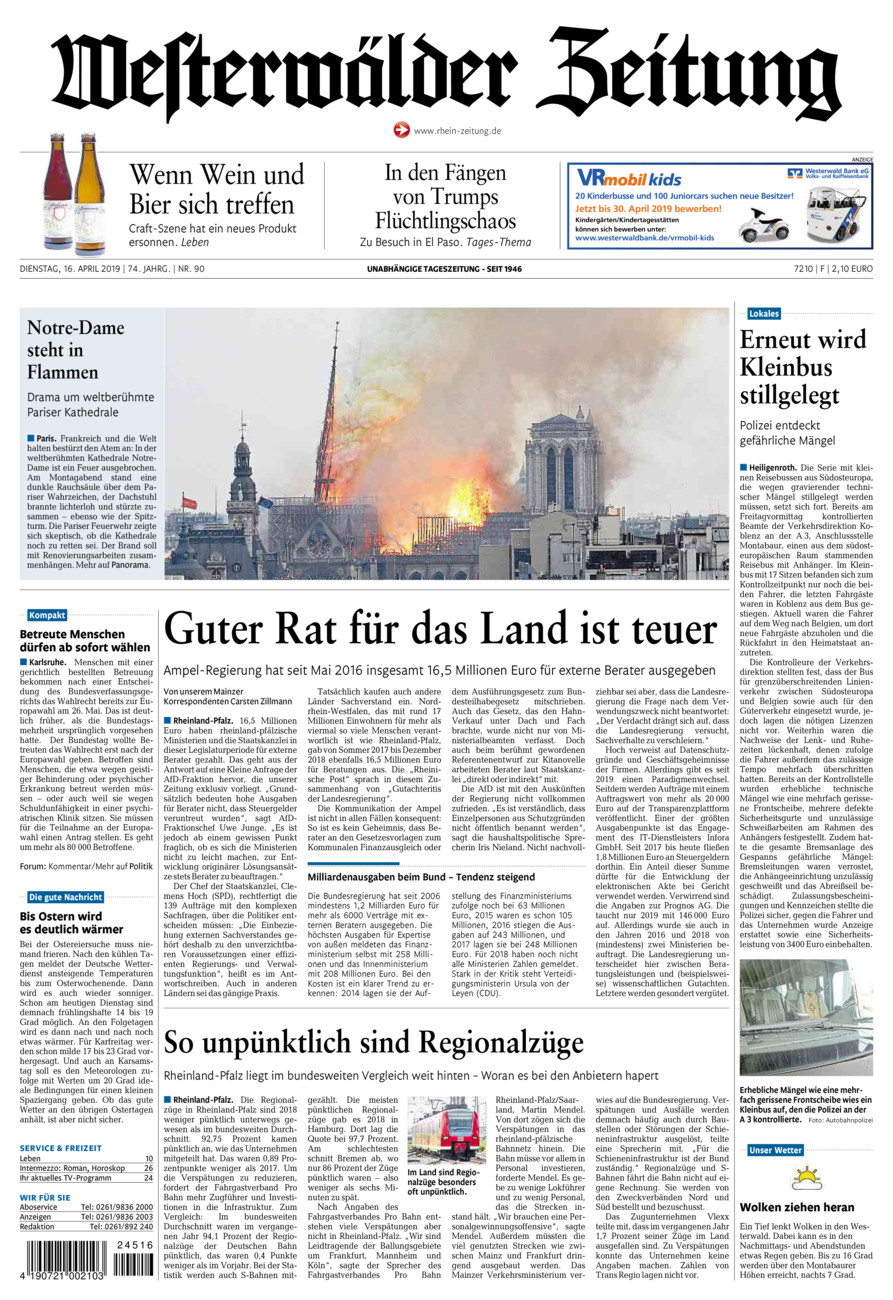 Westerwälder Zeitung vom Dienstag, 16.04.2019