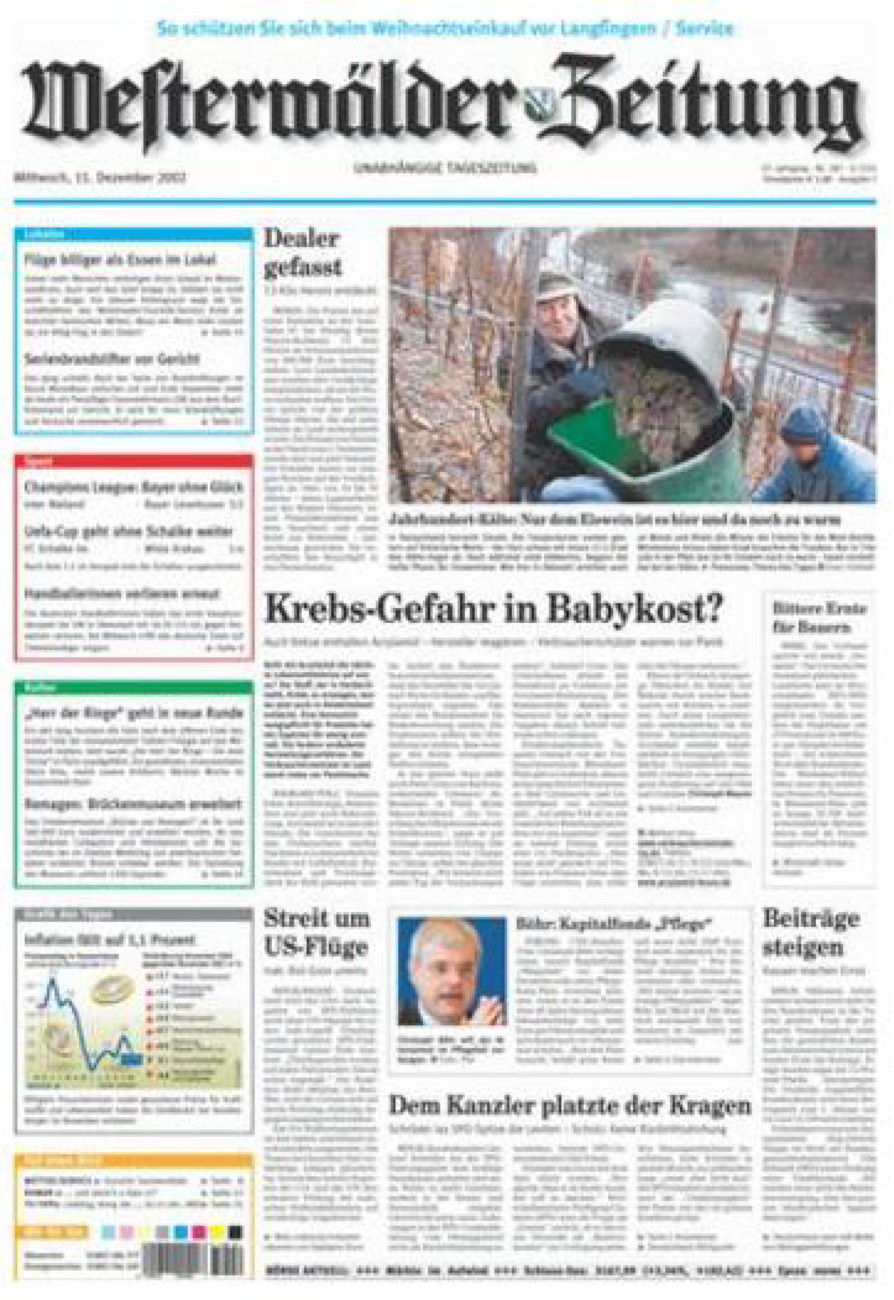 Westerwälder Zeitung vom Mittwoch, 11.12.2002