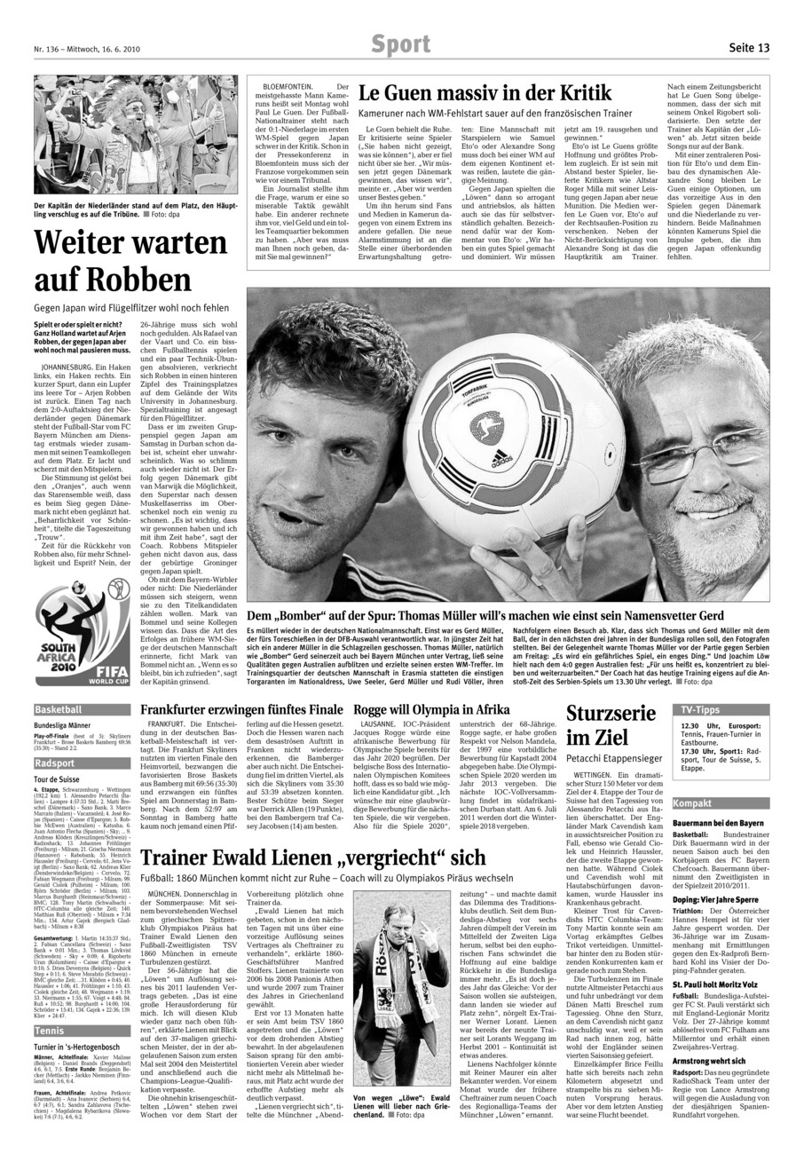 Westerwälder Zeitung vom Donnerstag, 24.06.2010