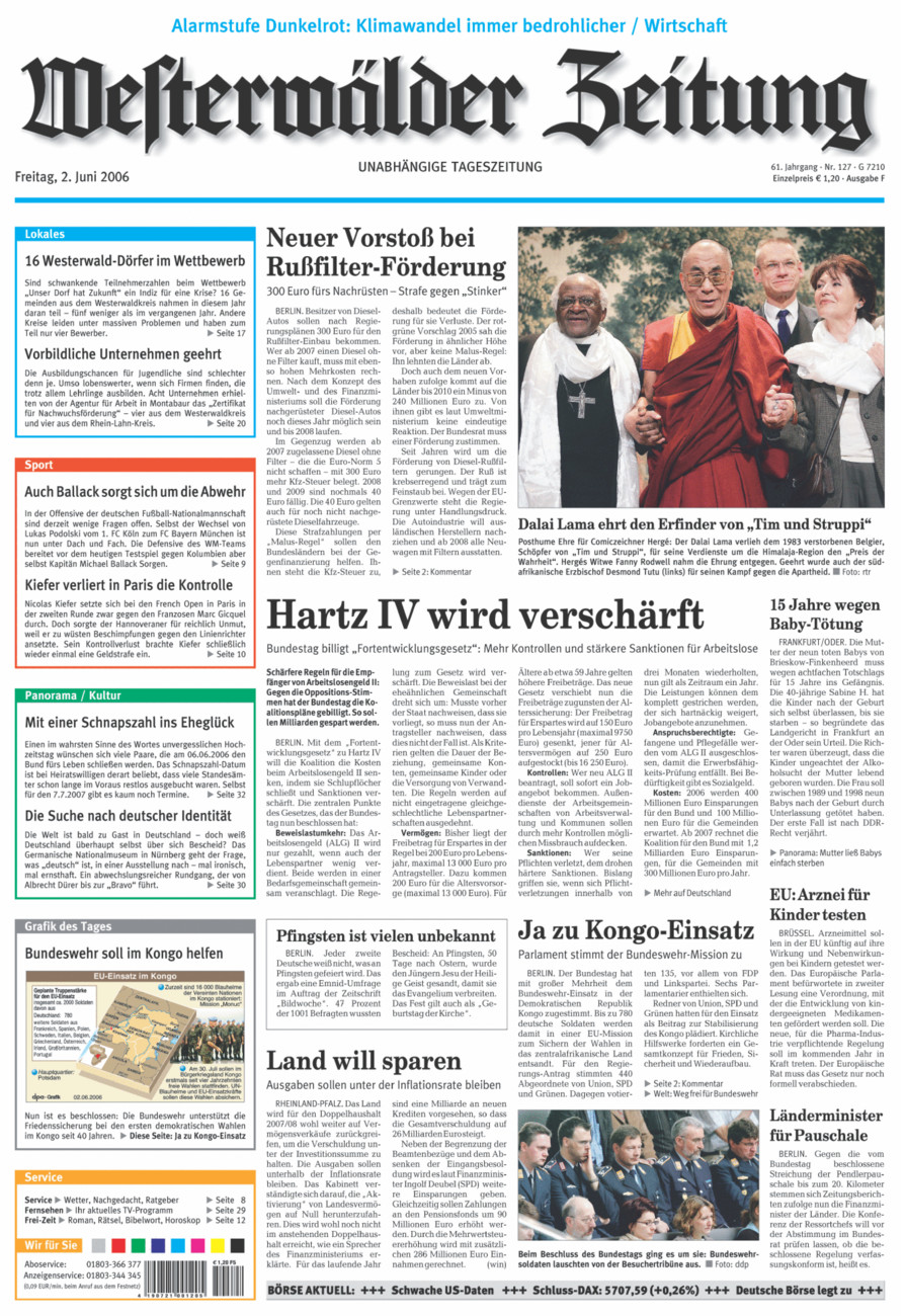 Westerwälder Zeitung vom Freitag, 02.06.2006